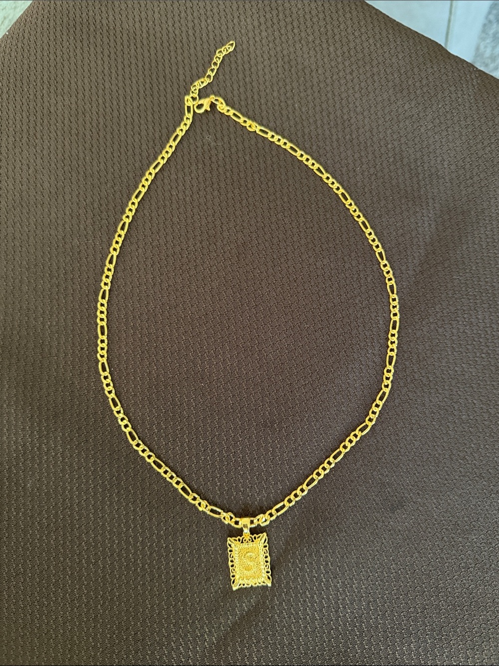 Gold-Color Pendant “S” Chain Necklace - Women Jewelry